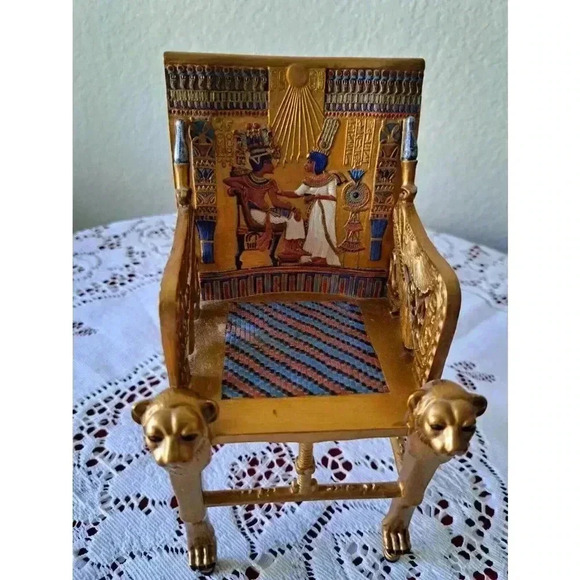 Egyptian Collection Myths & LEGENDS TUTANKHAMUN'S GOLDEN THRONE - Picture 4 of 10